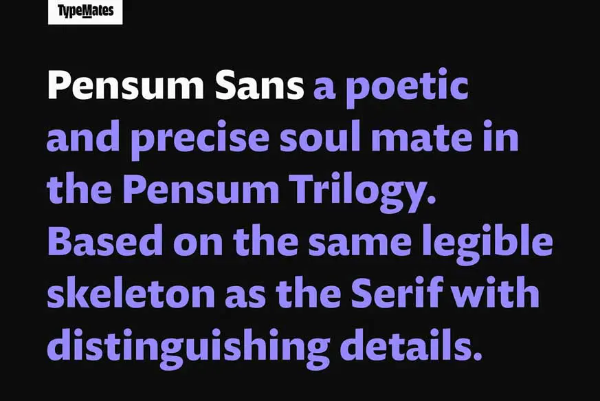 Pensum Sans Font Family