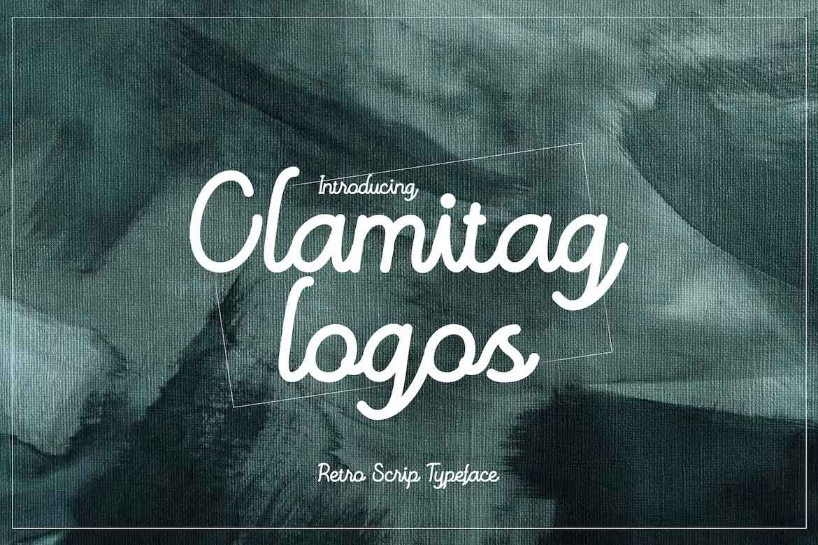 Clamitag logos Font
