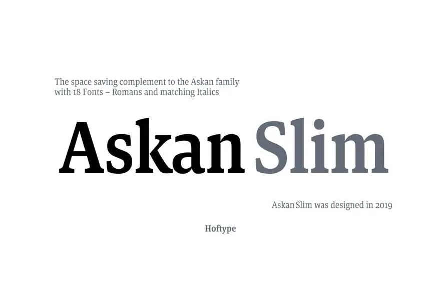 Askan Slim Font Family