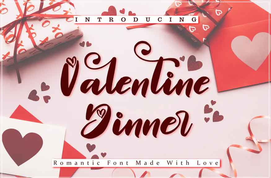Valentine Dinner Font