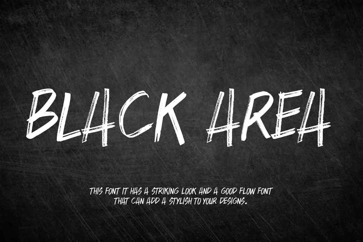 Black Area Font