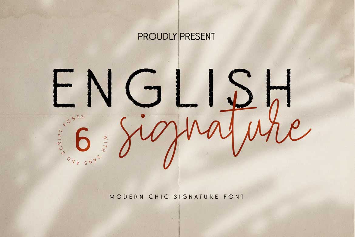 English Signature Font
