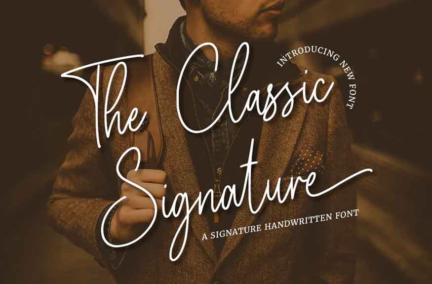 The Classic Signature Font