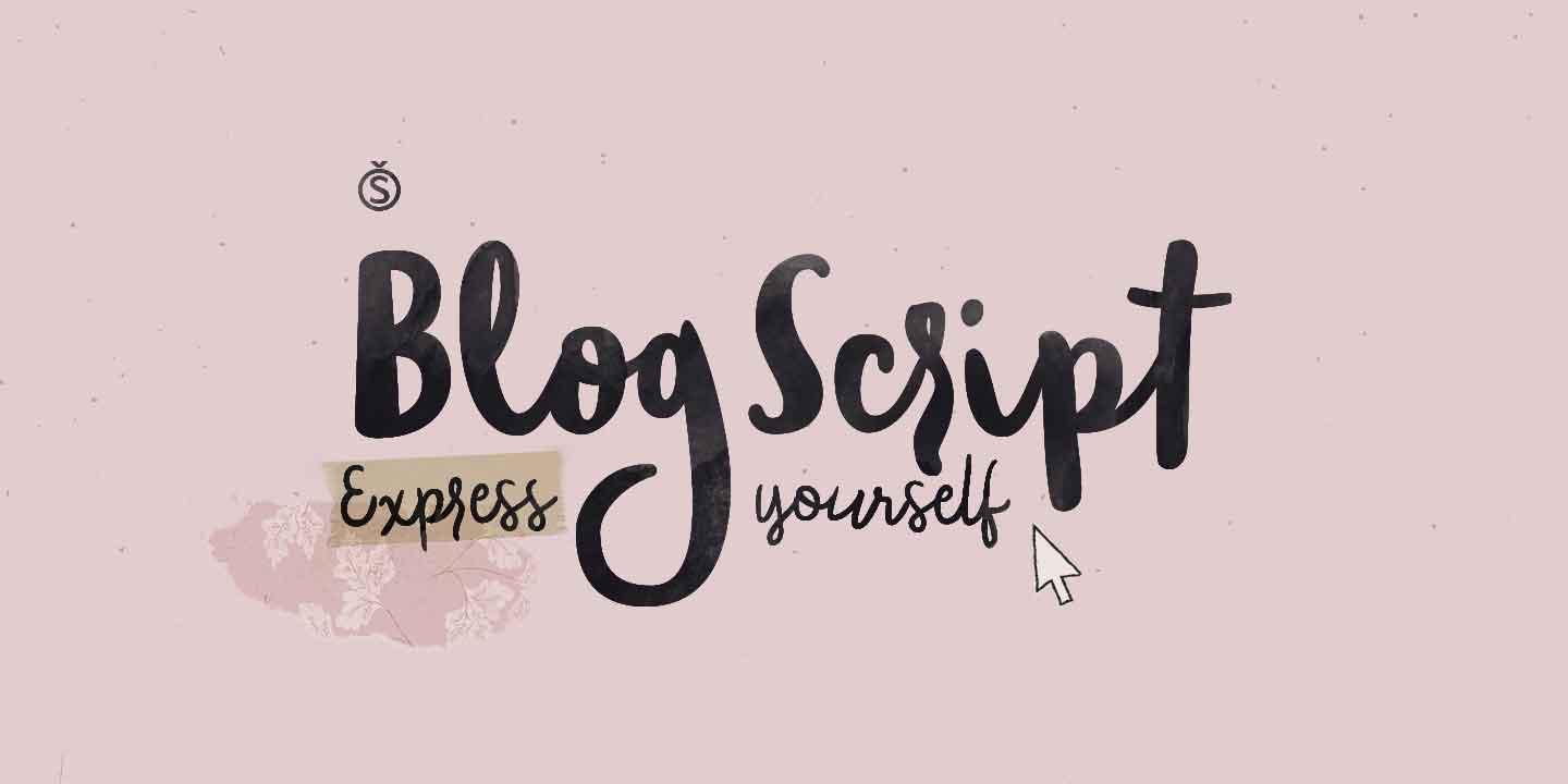 Blog Script Font