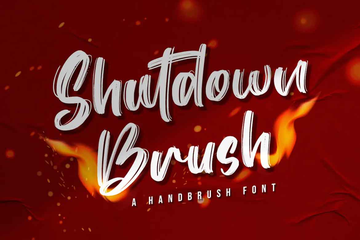 Shutdown Brush Font