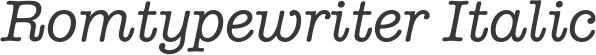 Romtypewriter Italic