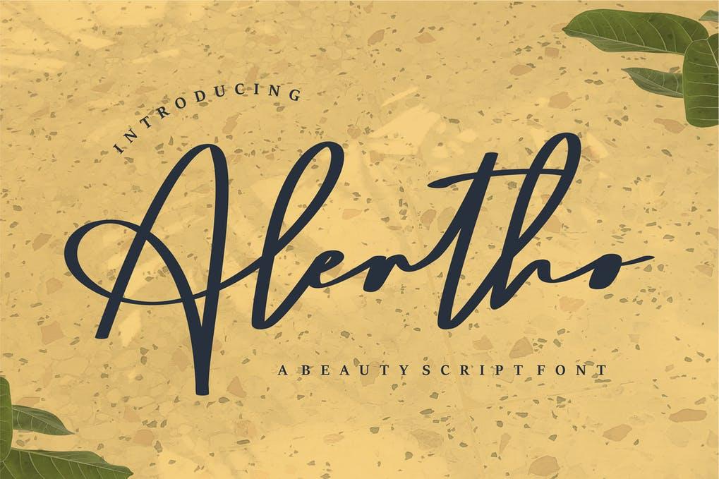 Alertho A Beauty Script Font