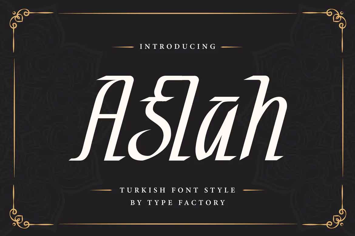 Aslah Turkish Font