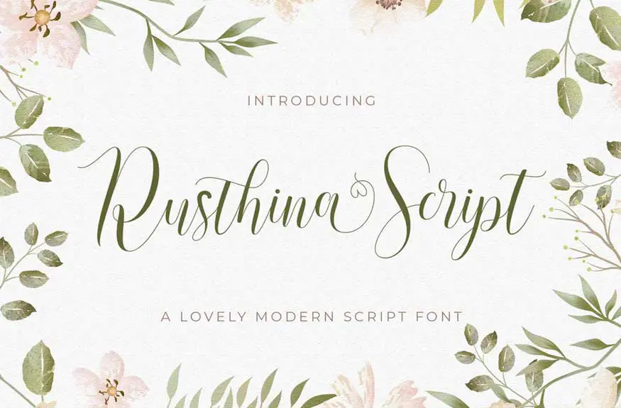 Rusthina - Love Script Font