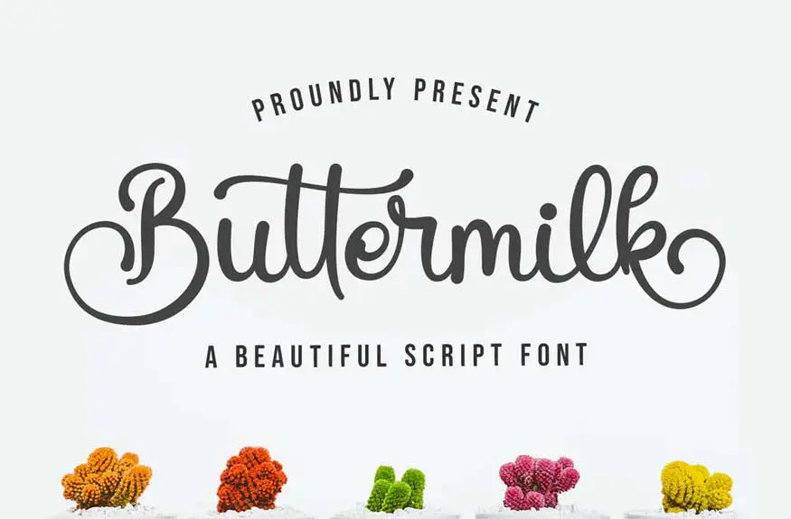 Buttermilk - Beautiful Script Font