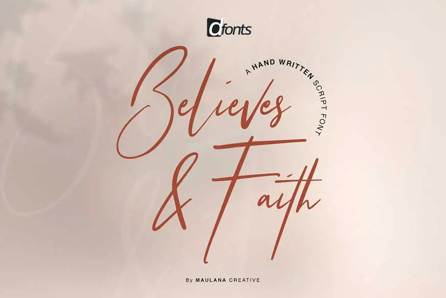 Believes And Faith Font