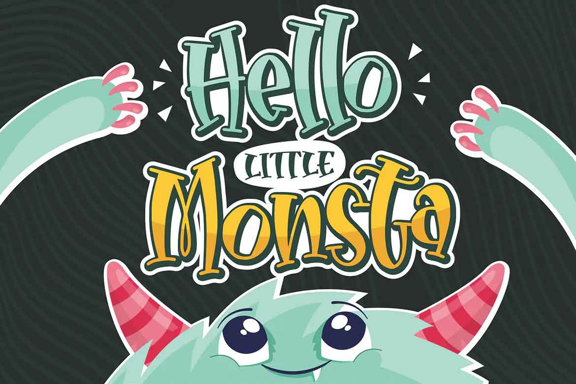 Hello Little Monsta Font