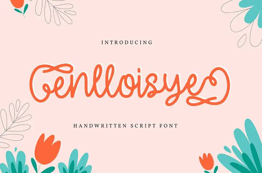 Enlloisye | Handwritten Script Font