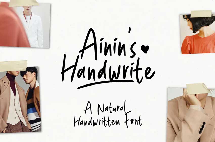 Ainin's Handwrite Font | Playfull Fun Typeface