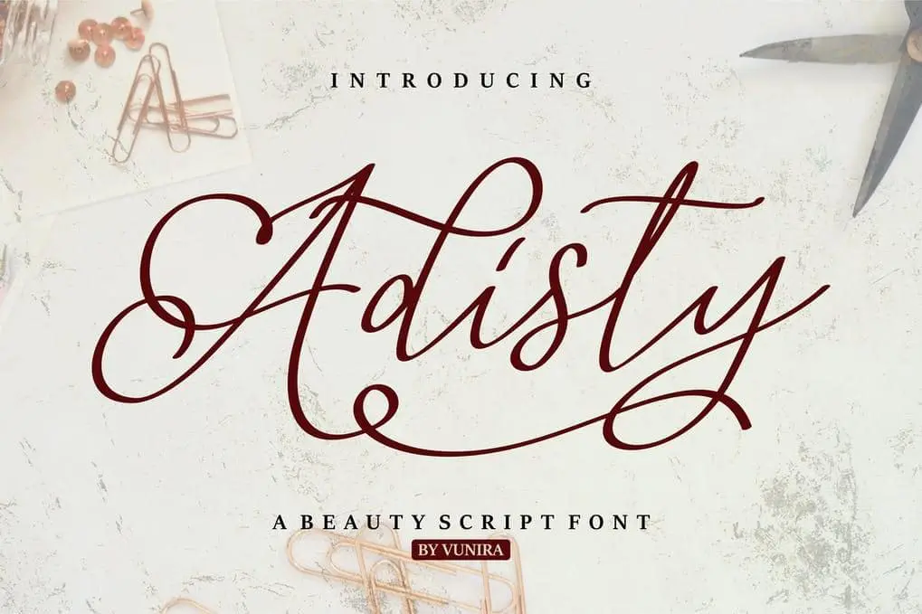 Adisty | A Beauty Script Font