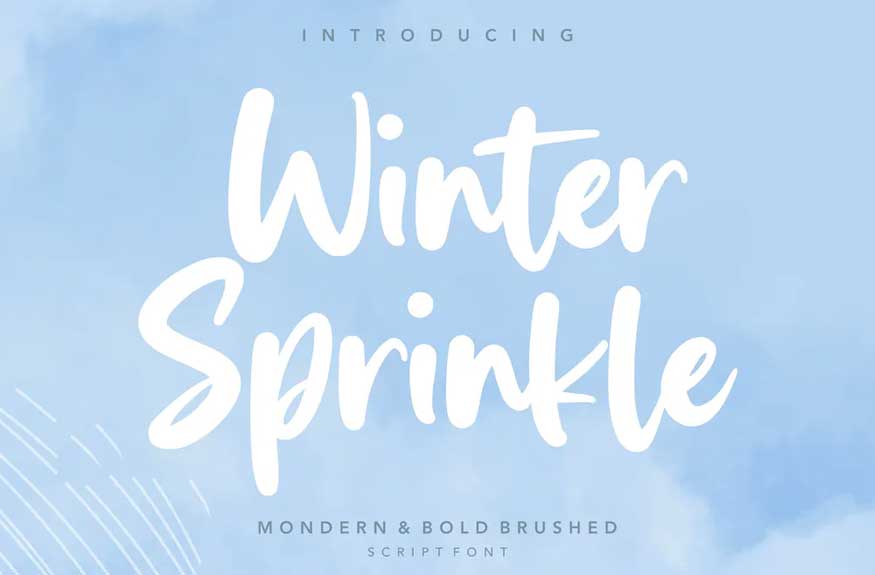 Winter Sprinkle Bod Script Font