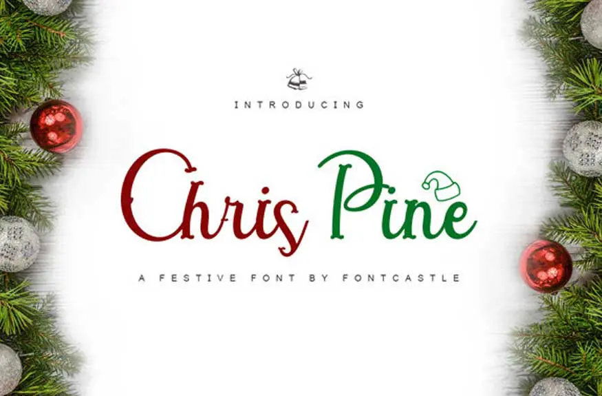 Chris Pine Christmas Font