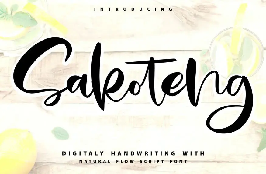 Sakoteng | Handwriting Script Font