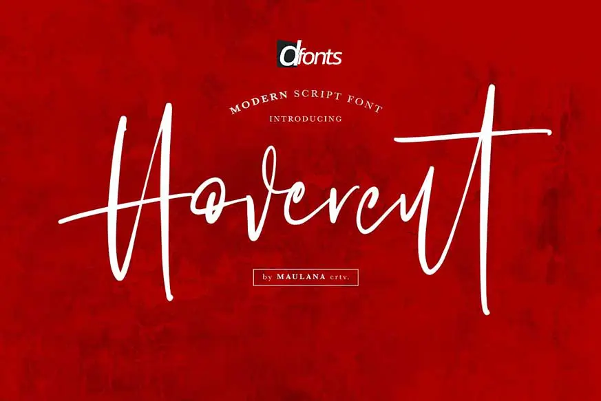 Hovercut Brush Script Font