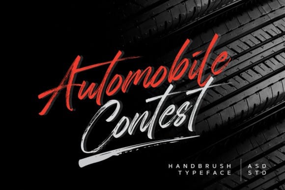 Automobile Contest Brush Font