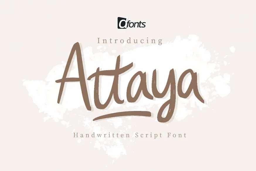 Attaya Handwritten Font