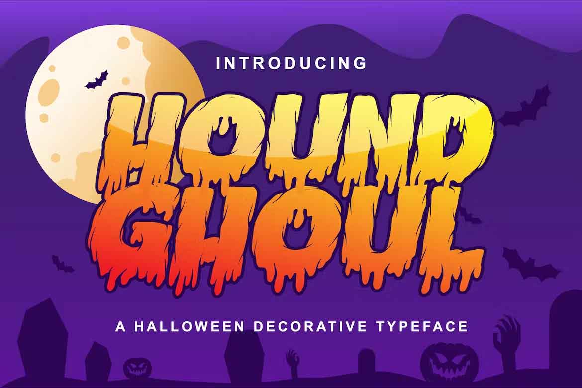 Hound Ghoul Halloween Font