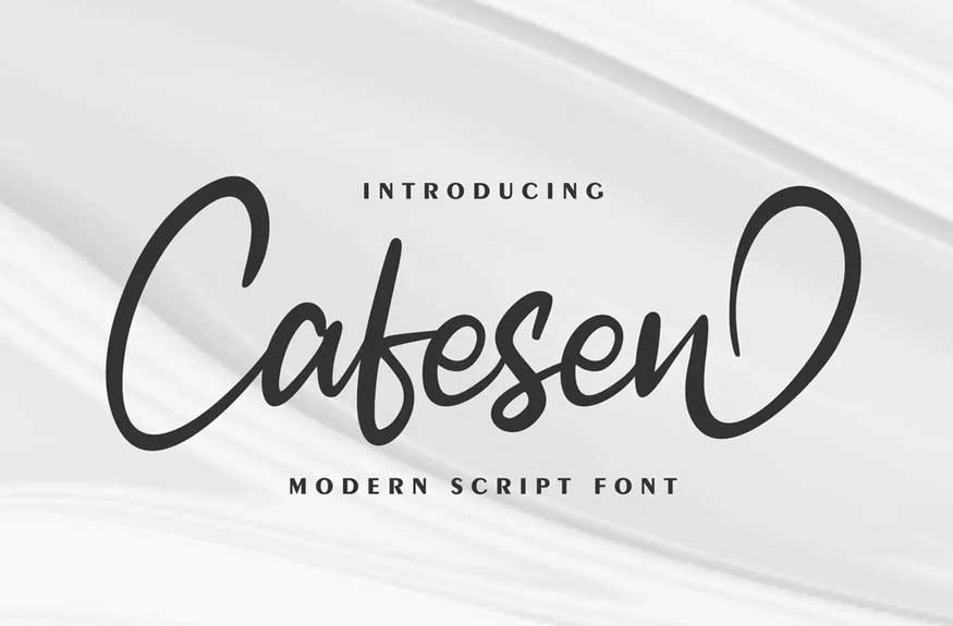 Cafesen | Modern Script Font