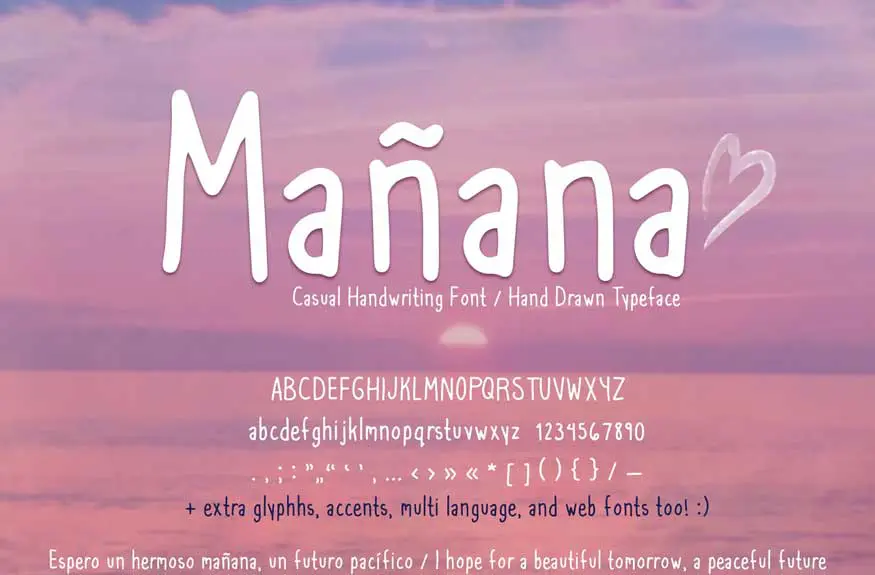 Mañana Casual Handwriting Font
