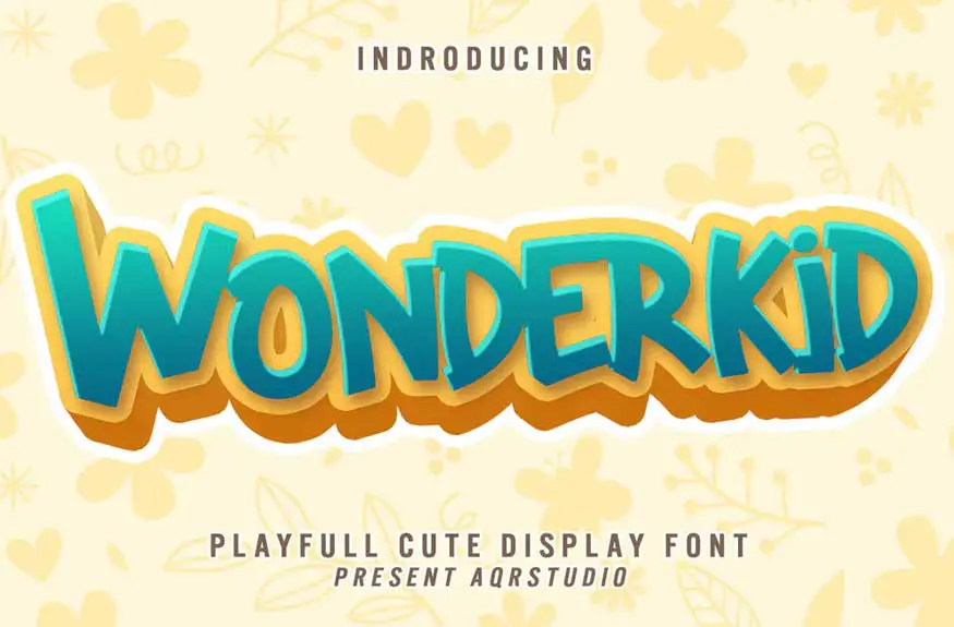 Wonderkid - Cute Display Font