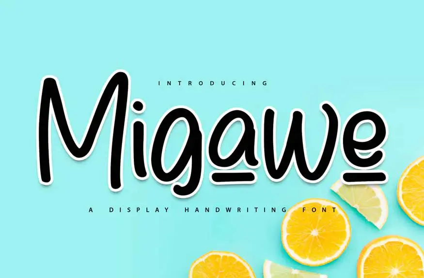 Migawe | Display Handwriting Font