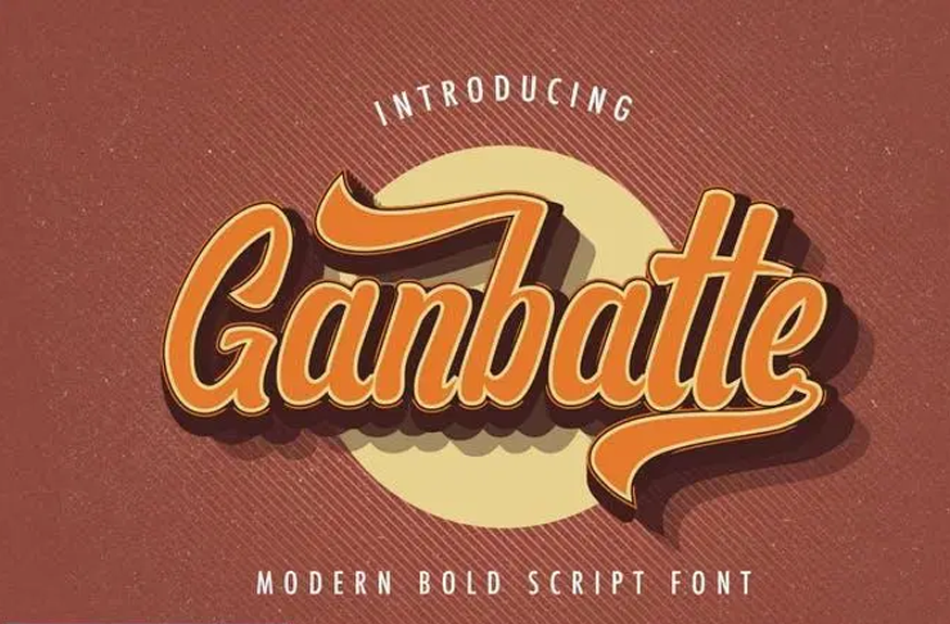 Ganbatte - Bold Script Font