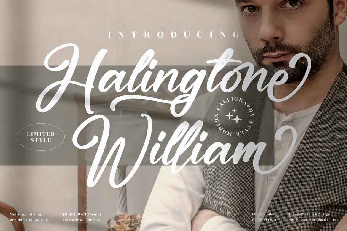 Halingtone William Font