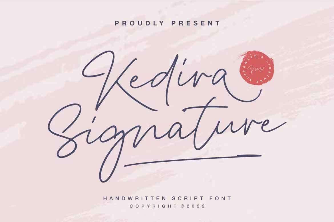 Kedira Signature Font