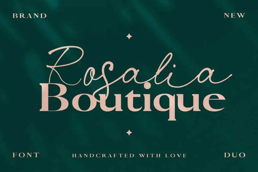 Rosalia Boutique- Handwritten Script and Serif Duo