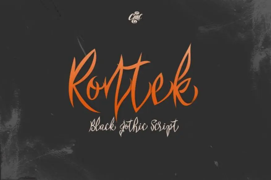 Rontek - Black Gothic Script