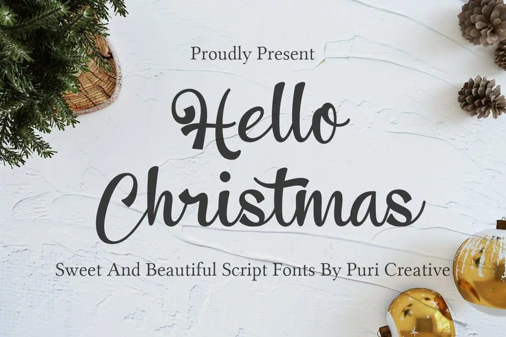 Hello Christmas - Sweet & Beautiful Script Font