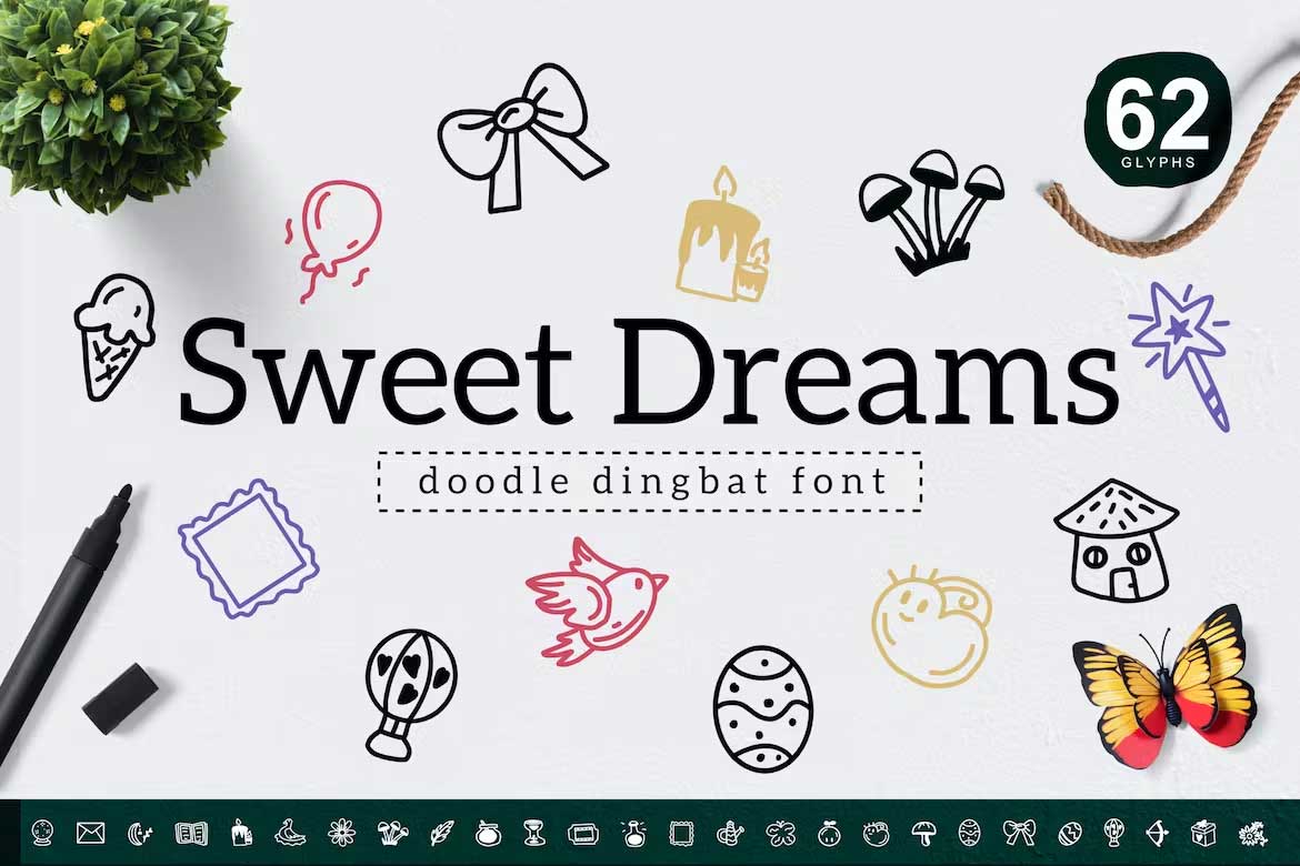 Sweet Dreams Dingbat Font