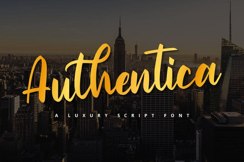 Authentica Script font