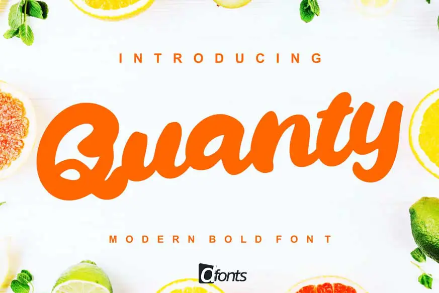 Quanty | Modern Script Bold Font