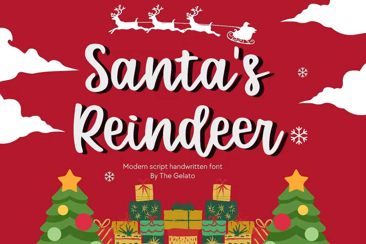 Santa's Reindeer Font