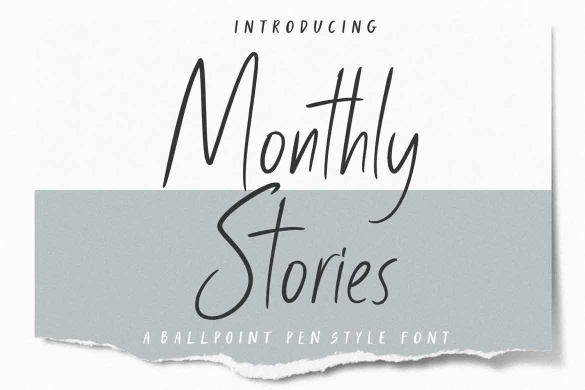 Monthly Stories Font