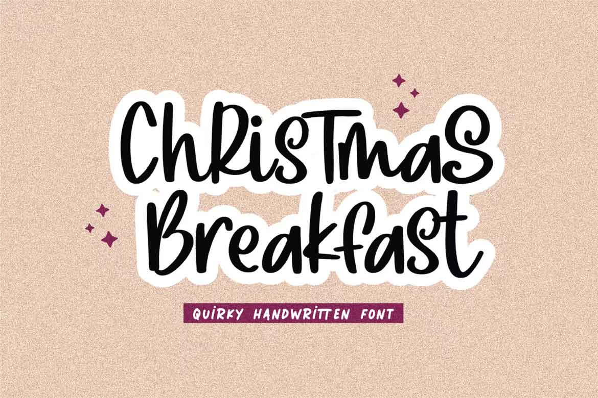 Christmas Breakfast Font