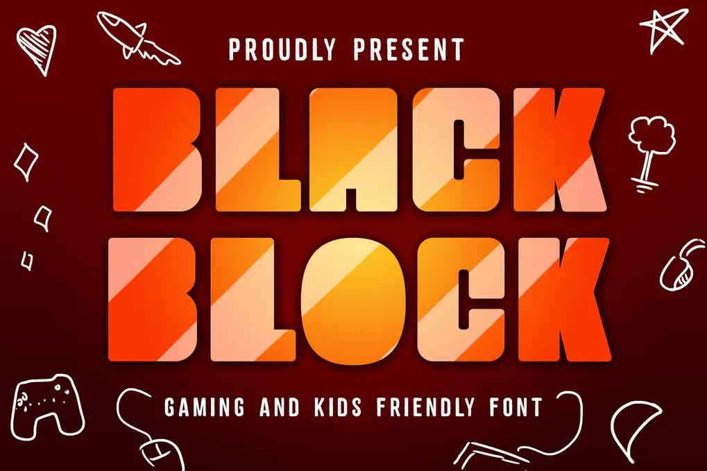 Black Block Gaming Font