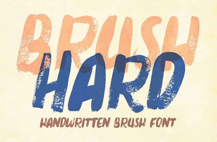 Brush Hard Font