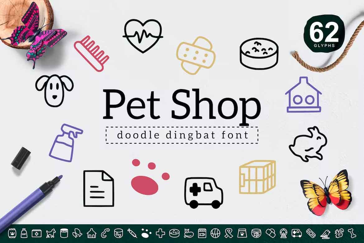 Pet Shop Dingbat Font
