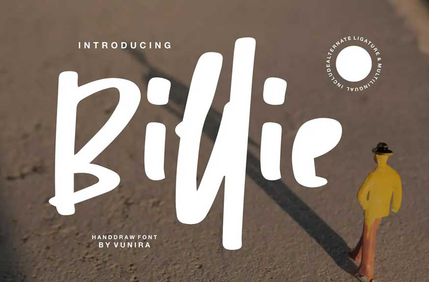 Billie | Handdraw Font