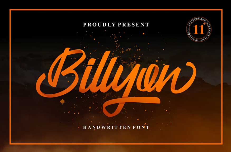 Billyon Script Font