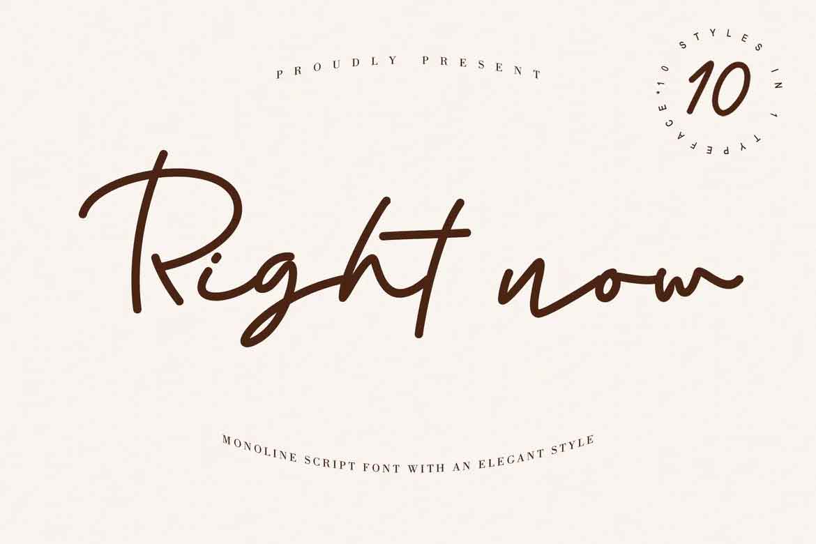 Right Now Font