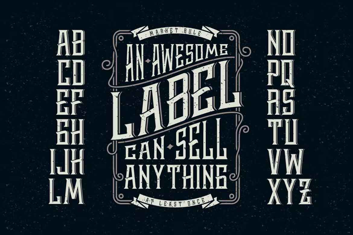 Whiskey Label Font