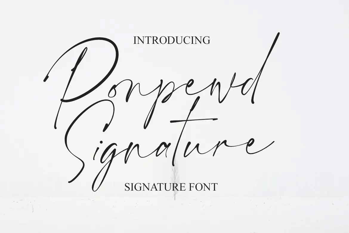 Ponpewd Signature Script Font